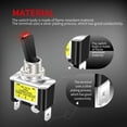thumbnail image 7 of 1 Pair Of 12v/30a Led Toggle Switch with Led Light Spst Rocker Type Design Convenient On Off Car Modification Accessories, 7 of 7