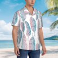thumbnail image 5 of Colorful Tribal Feather Pattern Hawaiian Shirts For Men, Summer Short-Sleeve Relaxed-Fit Button-Down Shirts Xx-Large, 5 of 9