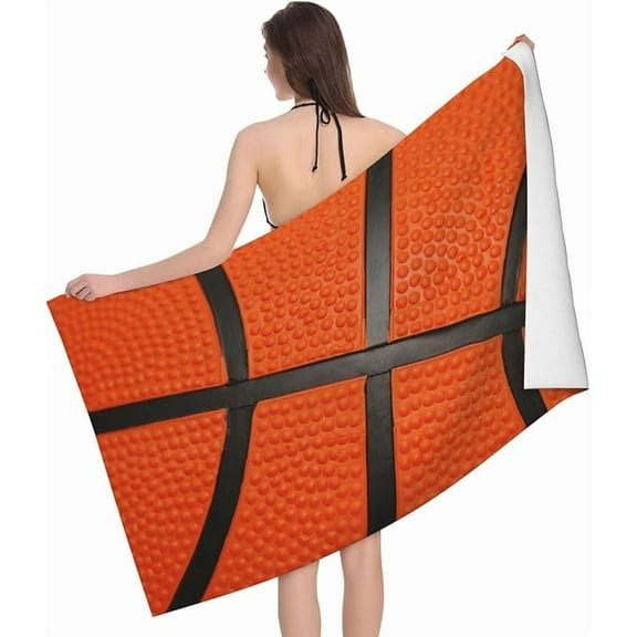 Basketball Beach Towel for Boys, Bath Towel Soft Towels for Adults Men Women Girls, Quick Dry Absorbent Swim Surf Bath Pool Gym Towels 52x32IN