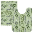thumbnail image 5 of RMDQTR 20" × 24" U Shape Bathroom Rugs Plush Toilet Base Mat Soft Rugs Non Slip Absorbent Green and Lavender Herbs, 5 of 9
