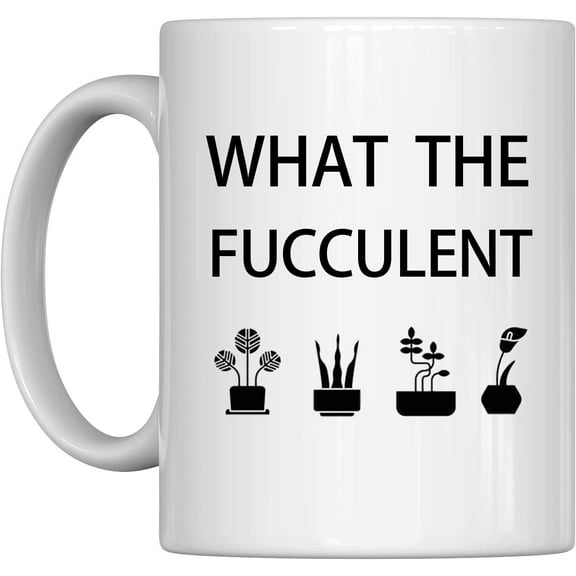 Agent Novelty Tea Cup, Gift Idea For Men Women Co-workers,What The Fucculent,Humorous Coffee Mugs for Men,Funny Novelty