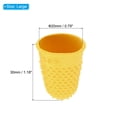 thumbnail image 2 of Protecciones de dedo de goma Uxcell, cubiertas de silicona para el pulgar, almohadillas de guardia, agarres, amarillas, tamaño grande, paquete de 20, 2 of 5