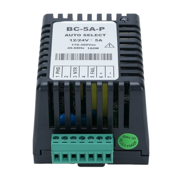 Genset Battery Charger, 170 To 300V Low Power Consumption 12V 24V Generator Battery Charger Overload Guard with LED Indicator for Power System