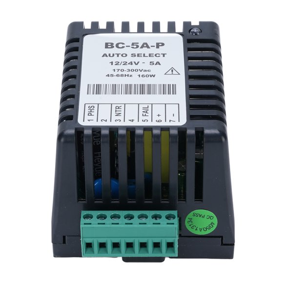 Genset Battery Charger, 170 To 300V Low Power Consumption 12V 24V Generator Battery Charger Overload Guard with LED Indicator for Power System