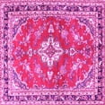thumbnail image 1 of Ahgly Company Indoor Square Medallion Pink Traditional Area Rugs, 7' Square, 1 of 4