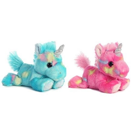 Aurora Bundle of 2 Plush Beanbag Unicorns  Blueberry Ripple Unicorn & Jelly Roll Unicorn Blue/Pink price history on PriceWatchPro