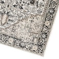 thumbnail image 4 of Cal 8 x 10 Area Rug Persian Inspired Medallion Print Soft Gray Polyester - Saltoro Sherpi, 4 of 5