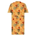 thumbnail image 5 of Blmnix Fit & Flare Dress Women Floral Dress Beach Hawaiian Dresses Petticoat V-Neck Cocktail-Length Short Sleeve Adaptable Casual Summer Dresses for Women XXXL, 5 of 8