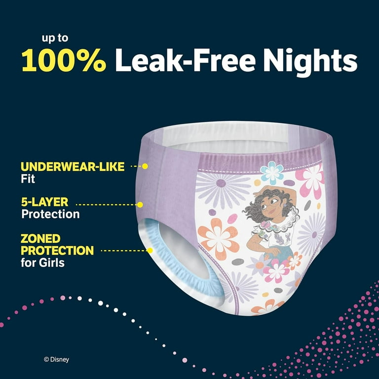 Goodnites Girls' Nighttime Underwear, Size XXL (120-165 lbs), 54