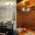 thumbnail image 6 of 4-Light Semi Flush Mount Ceiling Light Fixtures Industrial Ceiling Lamp Vintage Farmhouse Lighting Chandelier Light for Kitchen Island Hallway Dining Room, 6 of 8