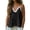 Black, variant on Women's Lace Trim Linen Cami Tank Top V Neck Spaghetti Strap Sleeveless Loose Fit Casual Top,L,Khaki
