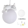 thumbnail image 2 of Pendant Light, Resin White Soft Lighting Ceiling Hanging Lamp  Shape  for Bedside for G9 Bulb, 2 of 7