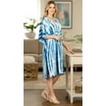 thumbnail image 4 of HAPPY BAY Women's Summer Relaxed Fit Caftan Short Loungewear 1X-2X Royal, Stripes, 4 of 5