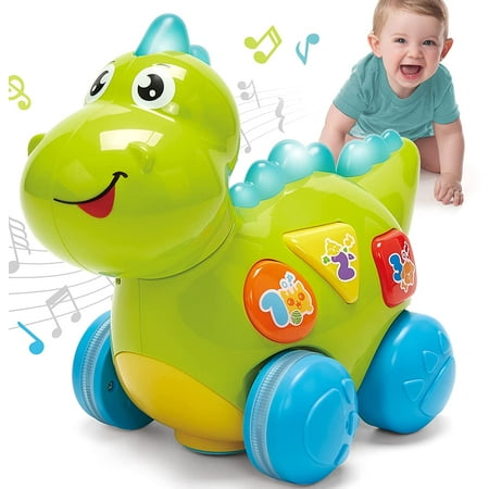 

6 Month Old Baby Toys 12-18 Months Musical Dinosaur 9 Month Old Baby Toys 6 to 12 Months Crawling Toys with Lights Music Infant Toys 6-12 Months Development Baby 1 Year Old Girl Boy Gifts