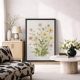 thumbnail image 2 of Framed Canvas Print Wildflower Wall Art Botanical Decorative for Living Room Bedroom - 24"x36" BLACK, 2 of 8