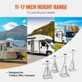 thumbnail image 4 of VEVOR RV Stabilizer Jacks 4 Pack Aluminum RV Leveling Jacks RV Stack Jacks for RV Travel Trailer Camper Single Screw Jack Support up to 6000 Lbs Adjustable from 11 inch to 17 inch, 4 of 5