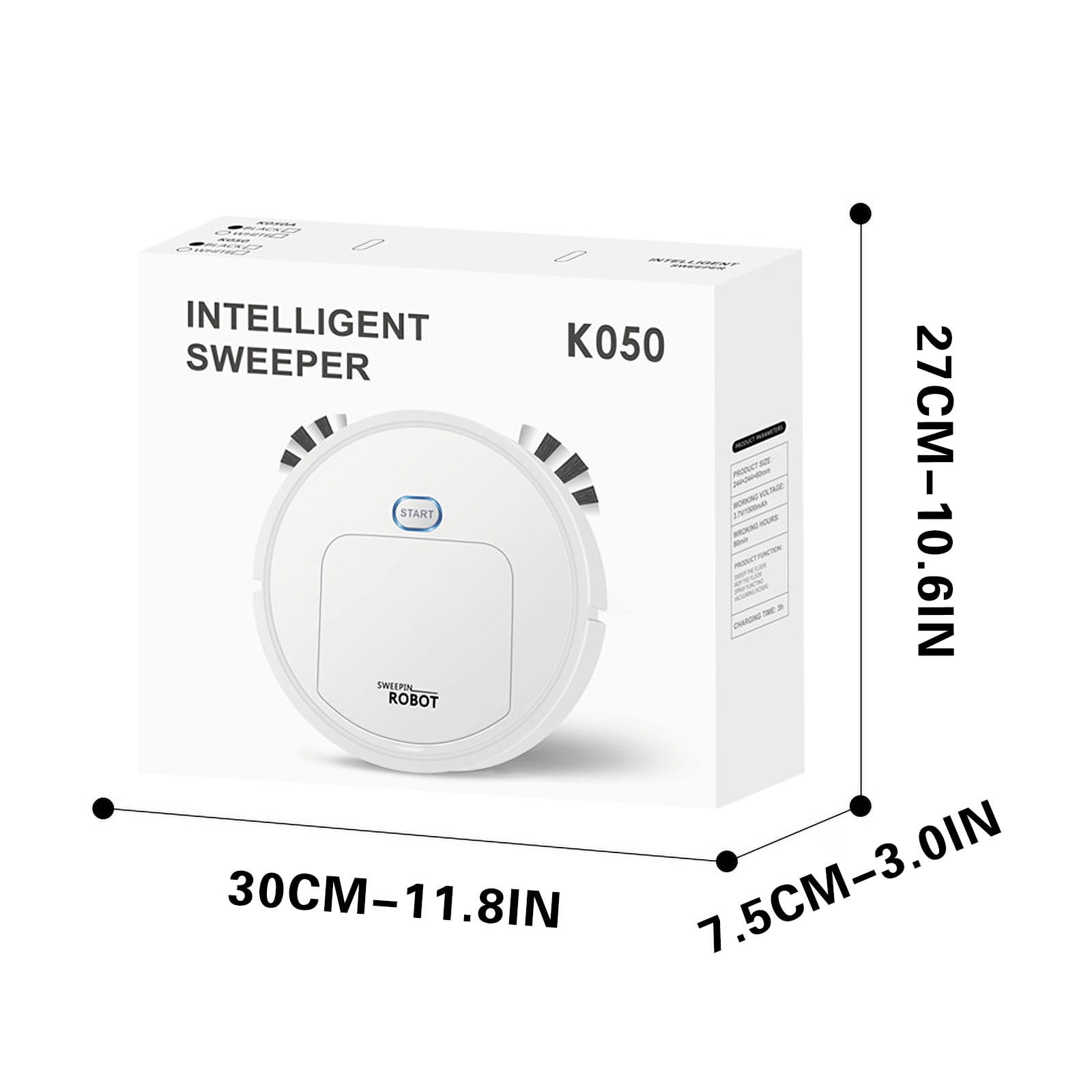 weibbin Smart Robot Vacuum and Mop Cleaner with Auto Dust Collection, 4-in-1 Sweeping Spray Mopping for Hard Floors, White
