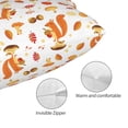 thumbnail image 5 of Salouo Squirrel InThe Forest3 Pattern Pillow Cases,1PC Pillow Covers with Envelope Closure Decorative Pillow Case for Bed Couch,Pillows Not Included-14"x20", 5 of 6