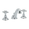 thumbnail image 2 of Rohl Italian Bath Viaggio Widespread Lavatory Faucet In Polished Nickel With Cross Handles Pop-Up And "C" Spout, 2 of 2