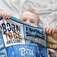 thumbnail image 3 of LHSHID Fathers Day Bonus Son Gifts Bonus Son Gifts from Stepmom Stepdad Best Birthday Gifts for Bonus Son to My Bonus Son Gifts Ideas Unique Graduation for Stepson Blanket 50"x60", 3 of 6