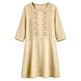 thumbnail image 5 of Odbmxy Boho Mini Dresses for Women Fall 3/4 Sleeve Shift Regular Tunic Embroidery Dress for Women Vacation Tent, 5 of 6