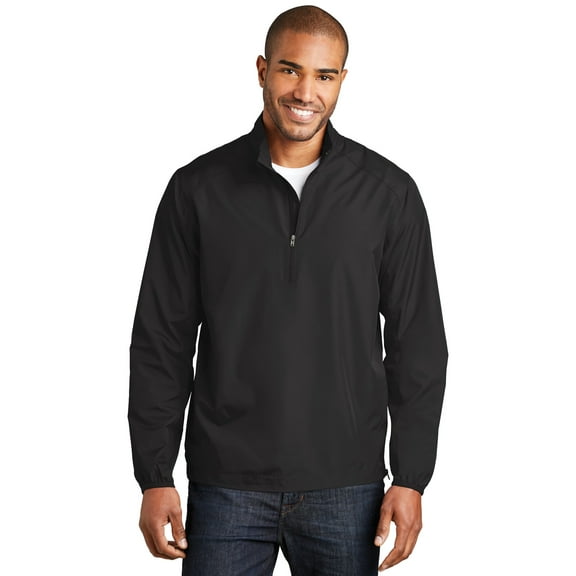 Port Authority J343 Mens Zephyr 1 by 2-Zip Pullover, Black - 3XL