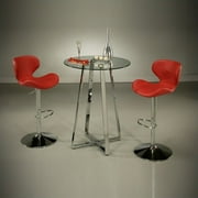 Pastel Furniture Nostalgia 3 Piece Pub Set with Red Stools