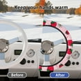 thumbnail image 5 of HUIACONG Cute Strawberry Golf Cart Steering Wheel Covers 13-14 Inches Easy to Install Unversial Golf Steering Wheel Cover Flannel Warm Fashion Interior Covers for EZGO Club Cars, 5 of 7