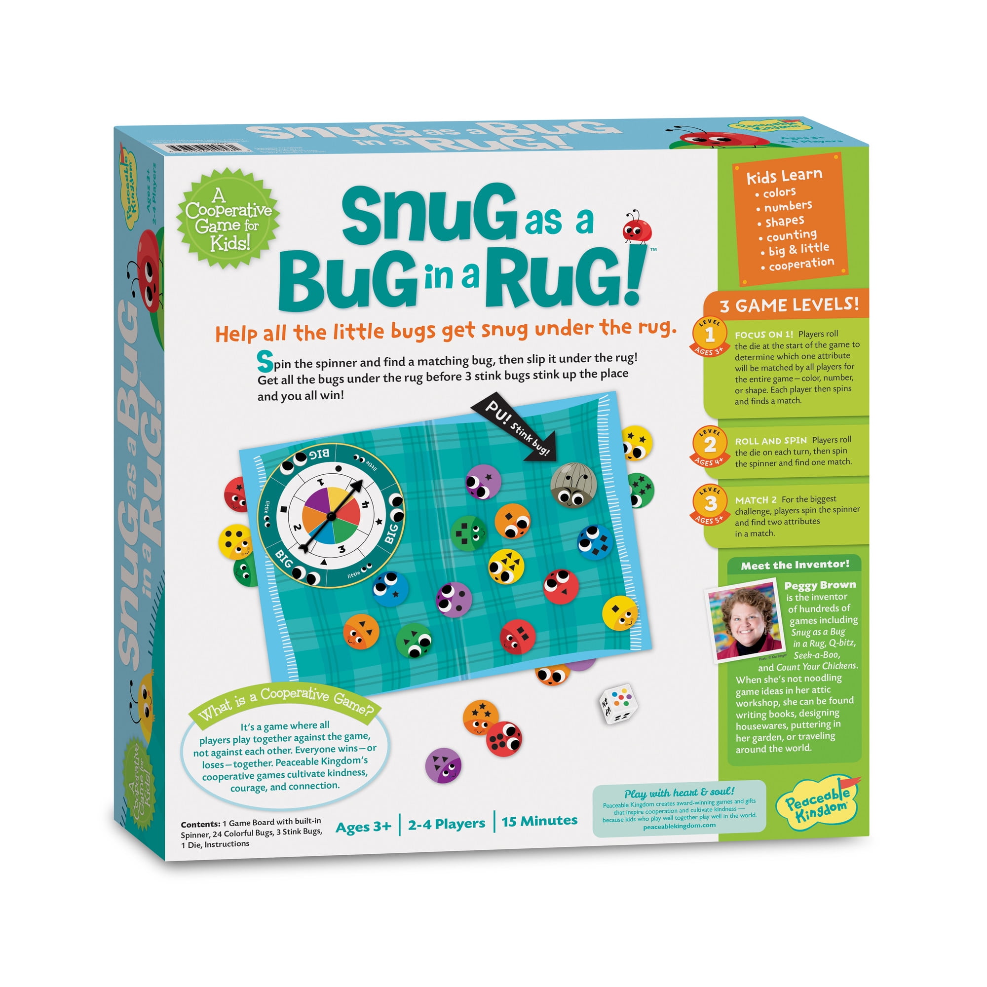 Peaceable Kingdom Snug as a Bug in a Rug Preschool Cooperative Game