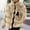 Beige, variant on Azrian Cyber Sweaters Plus Size Women Plus Size Winter Warm Loose Stand Collar Hair Plush Jacket Coat XXXXL,Brown