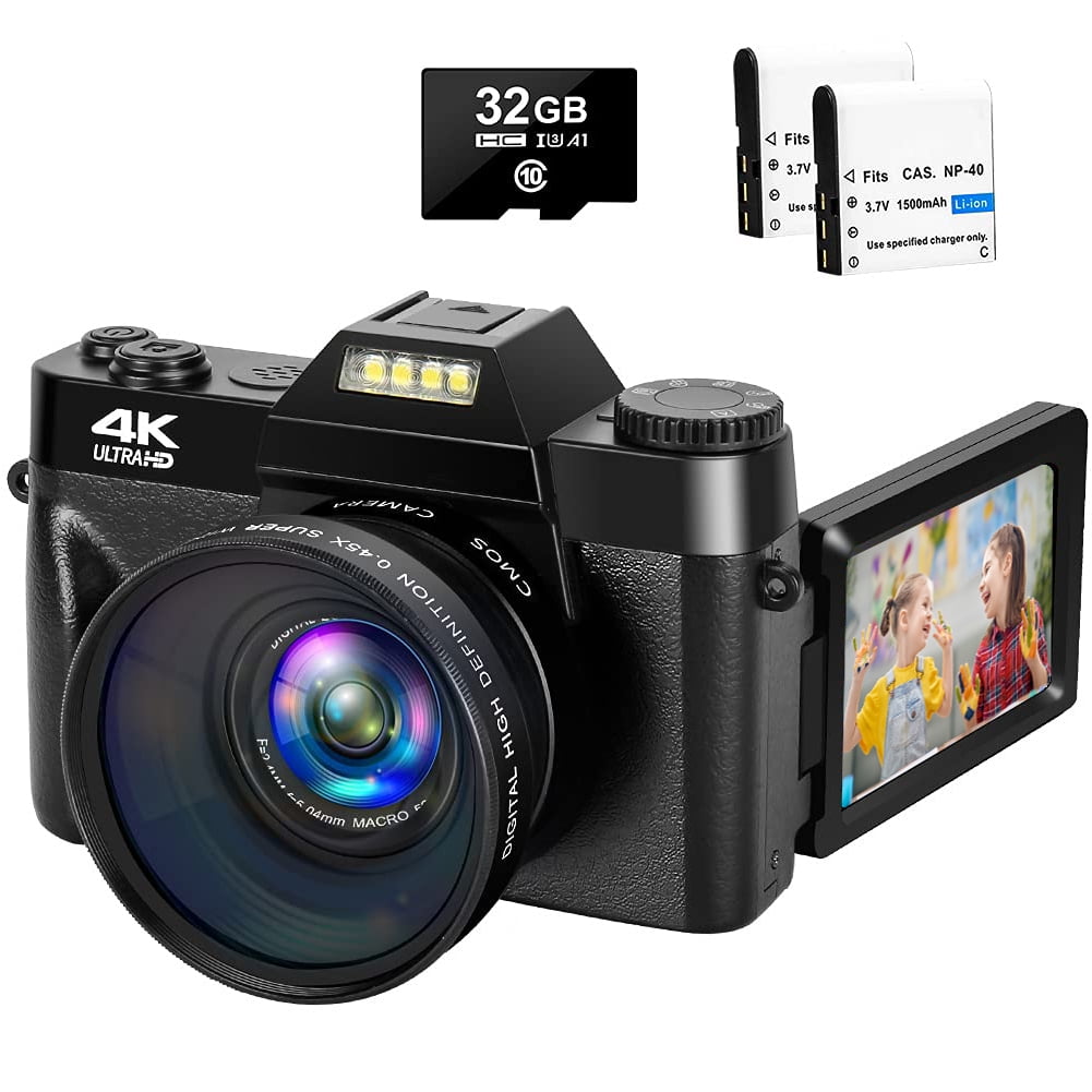 Yixinxin Vlogg Camera for Youtube 4k Camcorder 48MP 30FPS Digital Video