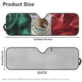 thumbnail image 6 of Uorisanigo Windshield Sun Shade for Wrangler JK JKU JL JLU 1997-2024,Window Sun Visor for UV Rays & Heat Protection,3D Mexican Flag Windshield Sunshade,Easy to Install and Store, 6 of 7