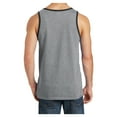 thumbnail image 2 of Mens Solid Cotton Tank Top Sleeveless Tee Shirt for Sports, Gym, Fitness, Beach Athletic Heather/Jet Black Small, 2 of 5