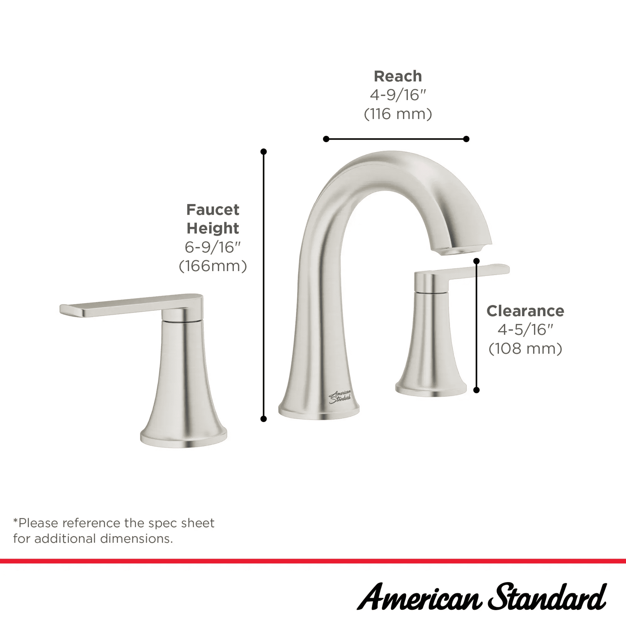 American Standard Corsham 8 in. Widespread Double-Handle Bathroom Faucet in Brushed Nickel