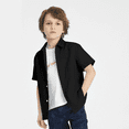 thumbnail image 2 of Lanbubble Boy's Button Down Shirts Hawaiian Aloha Short Sleeve Shirt Tops 3-10T, 2 of 5