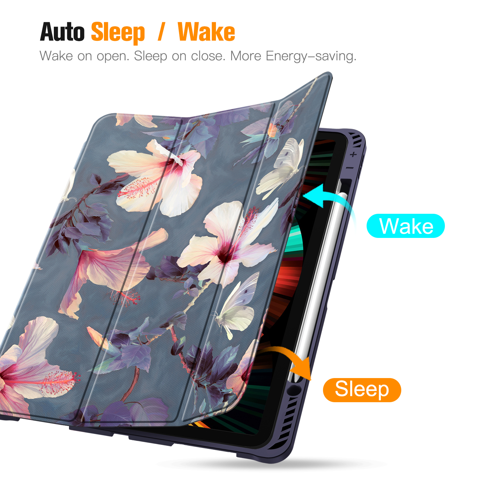 Fintie TPU Case with Pencil Holder for iPad Pro 12.9-inch 5th/4th/3rd Generation - Slim Soft TPU Protective Cover with Auto Wake/Sleep for iPad Pro 12.9 (2021/2020/2018)