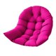 thumbnail image 1 of Cojín colgante para silla con forma de huevo, suave, para oficina, jardín e interior. Rosa roja, 1 of 9