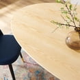 thumbnail image 6 of Modway Lippa 78" Oval Wood Grain Dining Table in Black Natural, 6 of 7