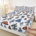 thumbnail image 4 of Erosebridal River House Queen Sheet Sets 4 Pieces for Teens,Lake Camping Theme Bed Set for Boys Girls,Ultra Soft Home Decor, 4 of 5