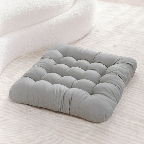 VOTRUDI Seat Cushion,Outdoor Chair Cushions,Seat Cushions For Home Use, Tufted Corduroy Floor Cushions For Living Room Tatami, 16 Inch,Gray