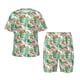 thumbnail image 1 of Balery Flamingo And Monstera Conjunto de Pijama Infantil de Manga Corta con Estampado – Ropa de Dormir de Algodón Suave-Large, 1 of 6