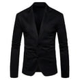 thumbnail image 2 of QENGING Men's Suit Jacket Slim-fit Solid Blazer Suit Collar Casual Small Suit Coat Suits & Suit Separates for Home Party Outdoor, 2 of 4