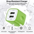 thumbnail image 3 of 2.1A Dual Port USB C Charger Block, Fast Wall Charger Plug with 2-Pack 6FT Type C Charging Cables, Phone Charger Adapter Compatible with iPhone 17 16 15 14 Samsung Galaxy Android Phones, Green, 3 of 7