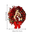thumbnail image 3 of Holy Family Christmas Wreath with Nativity Scene, Artificial Red Floral Berry Door Wreath, Wooden Religious Xmas Wall Decor for Front Door, Mantel, Entryway, Traditional Holiday Home Decoration, 3 of 5