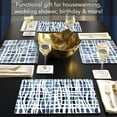 thumbnail image 5 of CounterArt "Indigo Wavy Lines" Hardboard Tabletop Placemats 4-Pack, 5 of 7