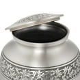 thumbnail image 3 of Reminded Adult Cremation Memorial Urn for Human Ashes, Pewter with Black Stripe Brass Funeral Urn with Velvet Bag, 3 of 6