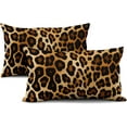 thumbnail image 2 of Leopard Print Throw Pillow Covers - Cheetah Pillow Covers Set of 2 Animal Pillows Case 12x20 Wildlife Decorative Pillowcase for Bed Living Room Chair Sofa Outdoor, 2 of 6