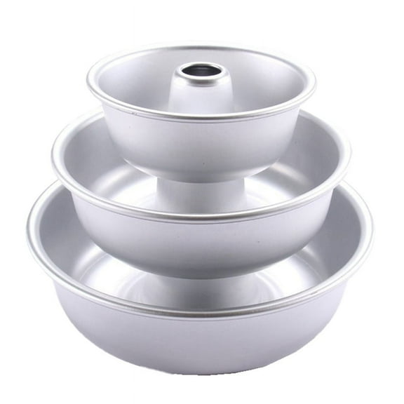 3Pcs 6/7/9 Inches Angel Food Cake Pan Griddle Cake Pans Baking Pans