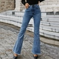thumbnail image 2 of Vedolay Women Pants Denim Pants Jeans Casual Mid Waisted Jeans BU3,L, 2 of 5