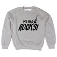 thumbnail image 1 of My Dad Rocks Cool Fathers Day Men's Sports Grey Sweatshirt, 1 of 1
